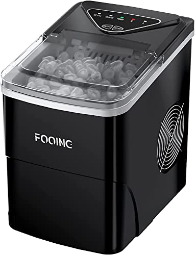 Eiswürfelmaschine 6 Minuten mit Selbstreinigungsfunktion,Eiswürfelbereiter 2 Eiswürfelgrößen mit eisschaufel…