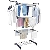 HOMIDEC Airer Clothes Drying Rack,4-Tier Foldable Clothes Hanger ...