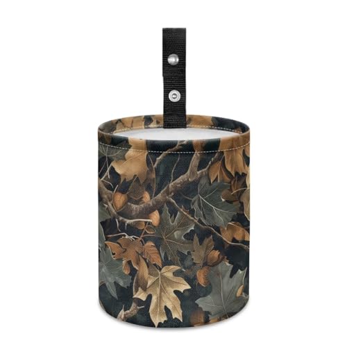 Image of Dead Branch Mini Car Trash Bin with Adjustable Buttons Car Garbage Can Multipurpose Cars Storage Bag Collapsible Reusable