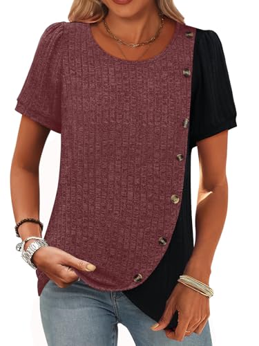 MixShe Tops for Women Trendy Oversized Tshirts Womens Shirts Vacation