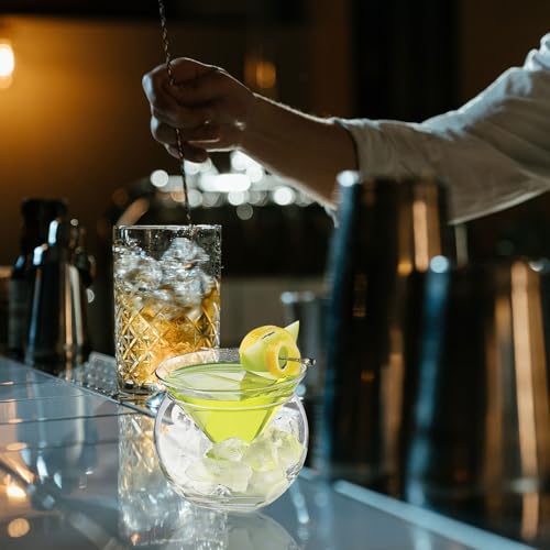 Vaso para cócteles de vidrio blanco redondo ideal para hoteles 5