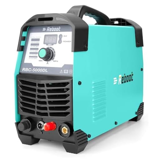 Plasma Cutter Non Touch 50 Amp Reboot CUT50DL 1/2" Clean Cut Pilot Arc 110V/220V IGBT Inverter Air Plasma Cutting Machine Dual High Frequency for Copper Alloy Mild Steel Aluminum