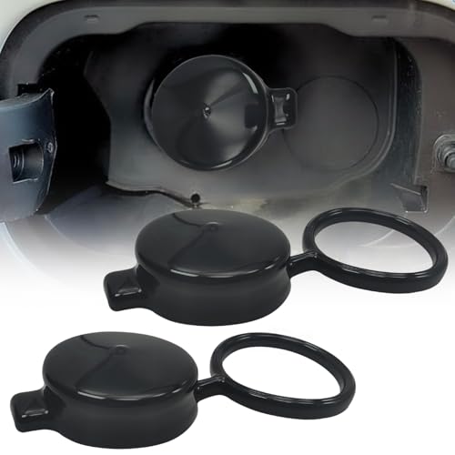 CUNQIANGUAN Capless Gas Cap Cover, Tethered 2.375inch ID, Capless Gas Cap Dirt, Water & Dust Cover Compatible With GMC, Chevrolet, Buick & Cadillac (1)