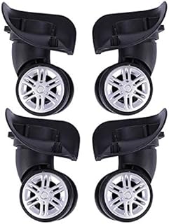 Lezed Suitcase Wheels Spare Wheels Luggage Replacement Swivel Wheels Universal Durable Rubber Mute Casters Fittings Silent Wear Pulley for Travel Case 4 PCS