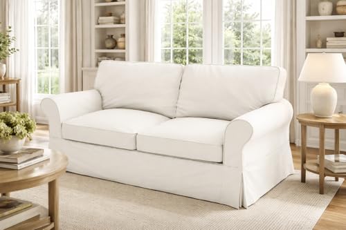 The Cotton Sofa Cover Fits Pottery Barn PB Comfort Roll ARM
