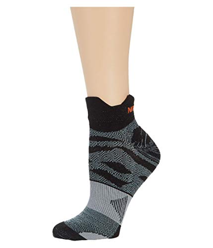 Image of Merrell Trail Glove Low Cut Double Tab Socks Black MD /LG (US Men's 9.5-12, Women's 10-13)