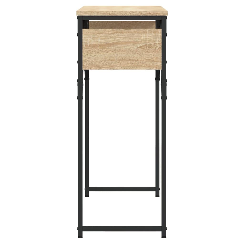 Konsolentisch mit Ablage 75x30x75 cm Sonoma-Eiche Metall