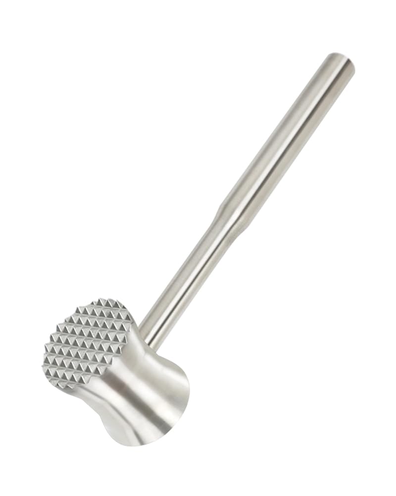 Brigii Meat Tenderizer Mallet, 304 Stainless Steel Meat Pounder, 2-in-1