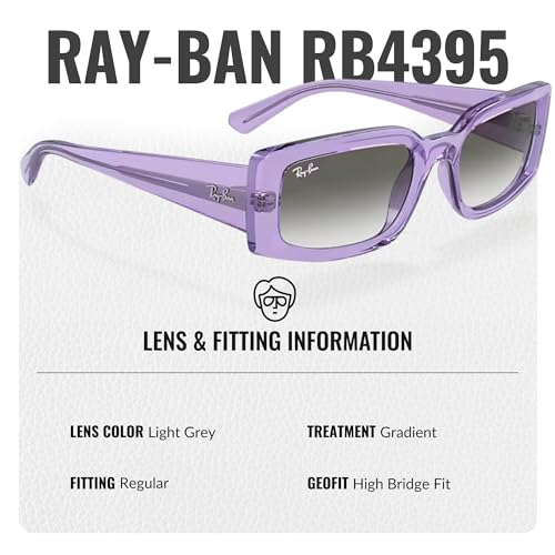 Image of Ray-Ban RB4395 KILIANE BIO-BASED Square-Round Shaped Sunglasses for Men & Women with Official RAYBAN Eyewear Kit