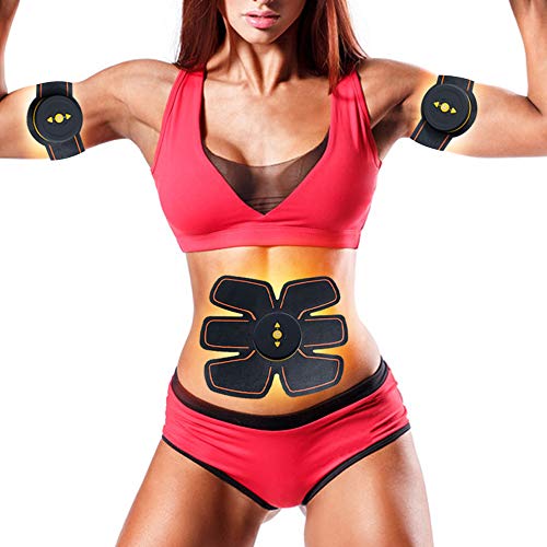 Muscle Toner, Abdominal Toning Belt EMS ABS Toner Body Muscle Trainer Wireless Portable Unisex Fitness Training Gear for Abdomen/Arm/Leg Training Home Office Exercise Equipment
