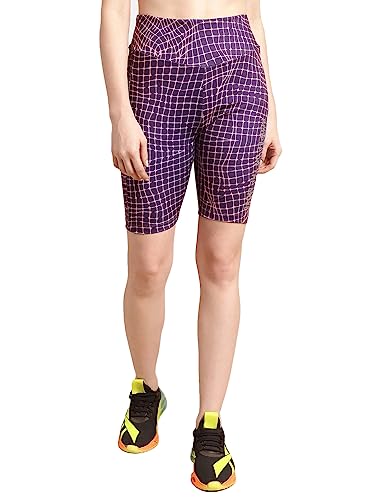 Image of PERFKT-U Women Slim Fit High-Rise Cycling Sports Shorts