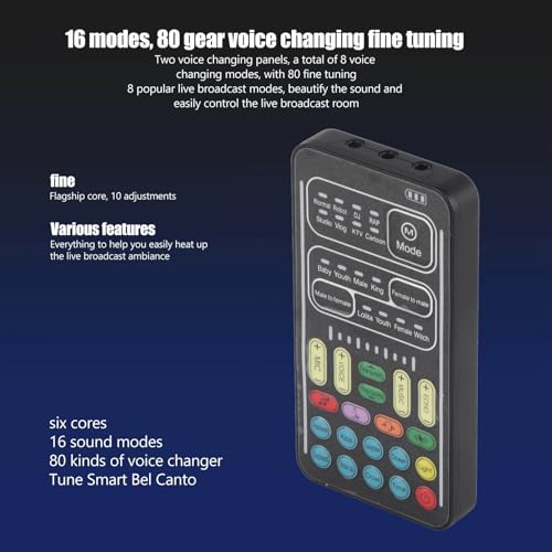 I9 Pocket Voice Changer [2022], Set di Apparecchiature di Registrazione Multifunzione Portatile con Mini Scheda o Computer, Telefoni, Tablet e Ancoraggio di Gioco(Versione