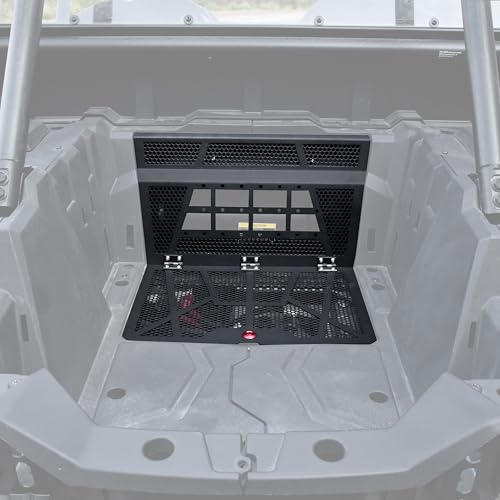 POKIAUTO Aluminum Vented Engine Cover for Polaris RZR XP 1000 / RZR XP Turbo 2014-2023 Accessories, Quick Open Vented Rear Bed Heat Dissipation Cover Hinged Panel(Replace OEM #5454273)