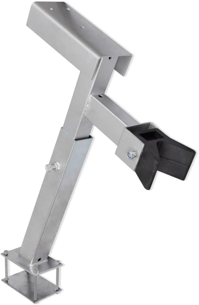 CUSON Boat Trailer Winch Stand Bow Support | Adjustable Boat Winch Stand | Adjustable Height: 2' - 2' 4" | Capacity: 1100-2200 lb | Silver Zinc-Coated Steel
