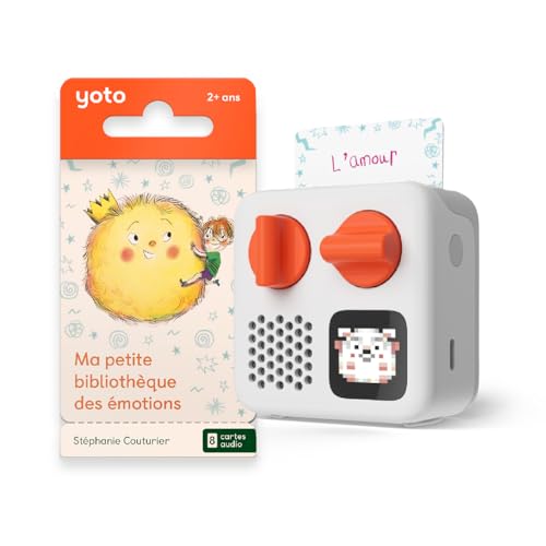 Yoto Mini + Pacchetto Piccola Biblioteca Emotion Portatile Altoparlante Bluetooth 8 Libri Audio Francesi per Bambini Per Ascoltare, Viaggi, Prime Storie da 3 a 10 Anni