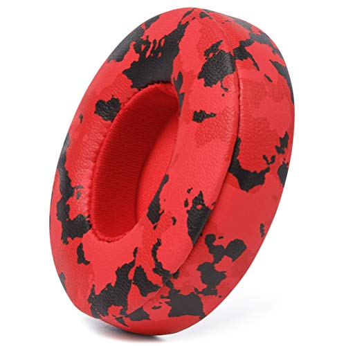 Wc Extra Thick Replacement Earpads For Beats Solo 2 & 3 By Wicked Cushions - Ear Pads For Beats Solo 2 & 3 Wireless On-Ear Headphones - Soft Leather, Luxury Memory Foam, Strong Adhesive | Red Camo #TOP3