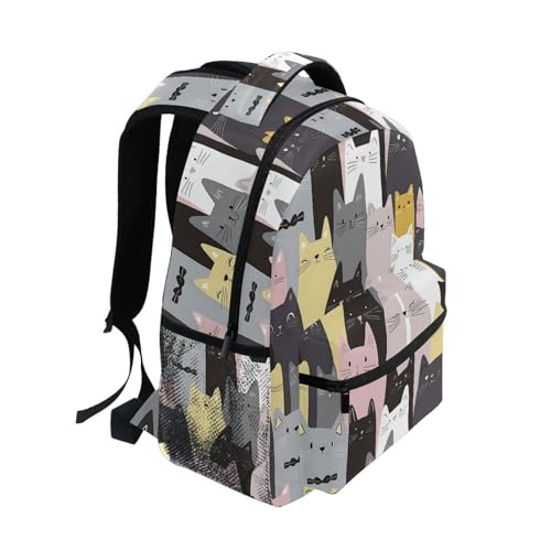 Cat Kitten Lovely Cartoon Backpack for School Boys Girls Adults Kids Bookbag Laptop Bag 18L2