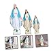 Beatifufu Mary Statue Catholic Religious Figurine Desktop Decoration Resin Madonna Ornament 5.91 Inch Small Catholicism Decor for Home and Office