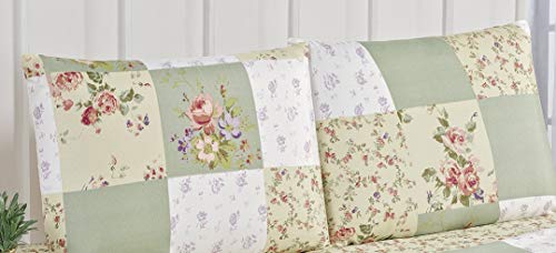 Jogo de Cama Bouti Solteiro Patchwork Verde 03 Peças