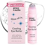 grace & stella Under Eye Brightener with Cooling Metal Rollerball - Ceramide & Caffeine Eye Cream for Puffy Eyes - Travel Size Toiletries - Vegan Skincare (15ml / 0.51floz)