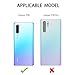 Anyos Compatible with Huawei P30 Pro Case, 2 in 1 Heavy Duty Shockproof Full-Body Hybrid Rugged Clear Back with Soft Bumper Cover Built-in Screen Protector (Clear-Black)