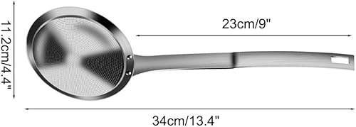 Miniatura 2 de Colador de malla fina, colador de malla fina de acero inoxidable 304 con mango extendido y agujero para colgar para cocina