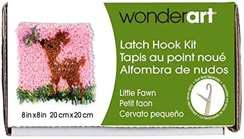 Image of Wonderart Little Fawn Latch Hook Kit, 8 inch X 8 inch, Little Fawn 8 X 8