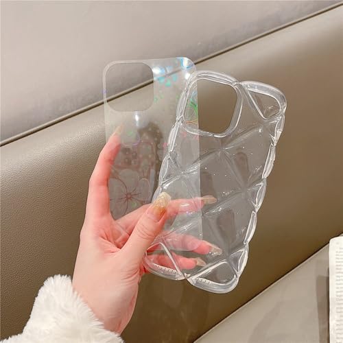 Coque transparente iPhone 14 Pro Max premium fleurs 3D - 4