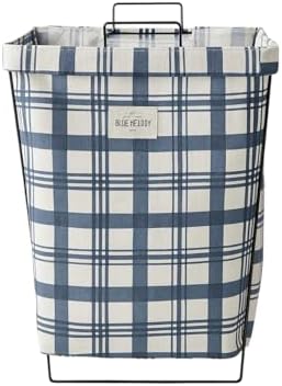 Cesto Organizador Dobrável, Suporte para Roupa Suja, Floral Azul ...