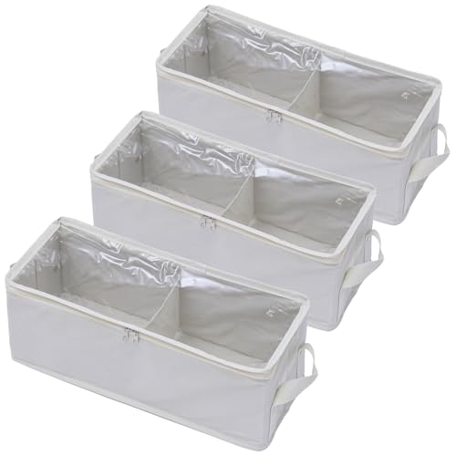 Yamazen YM2-CD3P(IV) Storage Box, Media Storage, 35 CDs, Clear Window, Dividers and Handles, Foldable, Durable, Storage Case, CD Case, Game Software, Storage Box, Width 13.8 x Depth 5.3 x Height 6.5