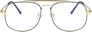 Unisex Glasses Frame Retro Gold Black Oval Full Frame Decoration Prescription Glasses