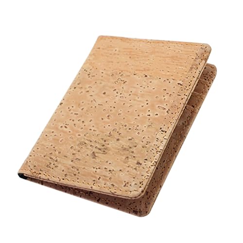 boshiho Credit Card Holder, Vegan Cork Ultra Slim Wallet ID Card Case Unique Vegan Gift (Tan)