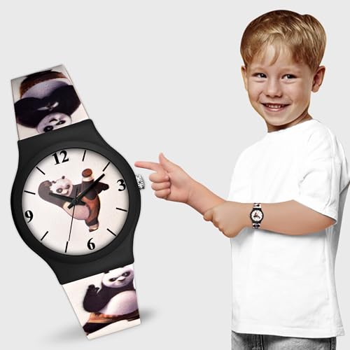 Image of Acnos Character Kid's Happy Colorful Water-Resistant Durable Watch for Boys Kids Boy with Fun Designs Adjustable Strap Positive Messages Watch for Kids