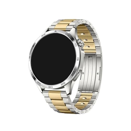[LOKLNEYK] 22mm�`�^�������N�C�b�N�t�B�b�g�o���h�ɓK������Huawei Watch 4 Pro�^GT4 46mm 3 Pro�^Honor GS Pro(Silver Gold,For Huawei GT3 46mm)