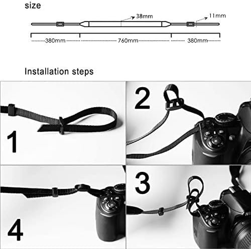 Wolven Pattern Canvas Camera Neck Shoulder Strap Belt Compatible With All DSLR/SLR/Men/Women etc, Yellow