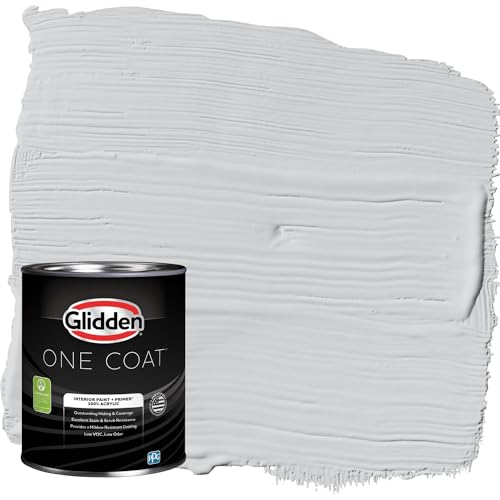 Glidden One Coat 1 qt. Elemental/Gray Semi-Gloss Interior Paint with Primer