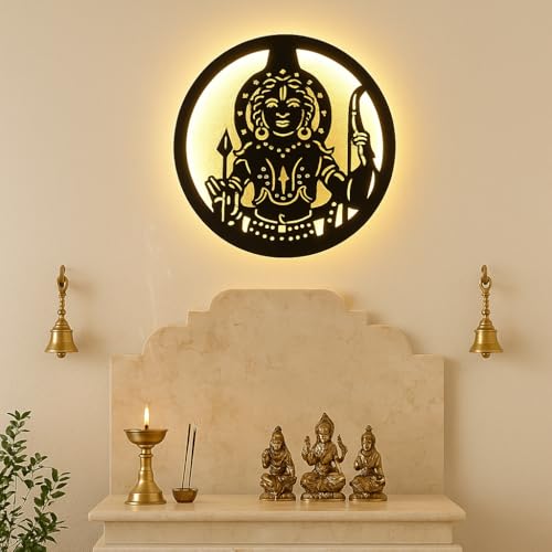 Image of Ramlala LED Backlit Room Decor | Moon Wall Lights for Home Decoration | Wall Lamps for Bedroom & Living Room | No Adapter Required