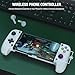 【Anti-Drift & Fast-Connect】Wireless Game Controller for iPhone/Android | Hall Joysticks Bluetooth Phone Controller, For Cloud Gaming, Genshin Impact, PUBG, Roblox, Call of Duty Mobile Gamers,White