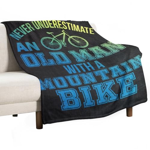 TMAHENG Manta de ciclismo de montaña con cita artística, suave y ligera, regalos para niños, hombres y mujeres, 100 x 130 cm