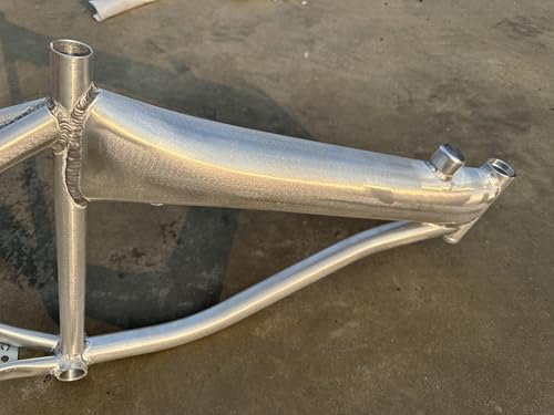 AUTES 2.75L Bicycle Gas Frame w/o Kickstand, Fuel Tank Built in 2.75L Frame - Gas Motorized Bicycle(Brushed Alum)
