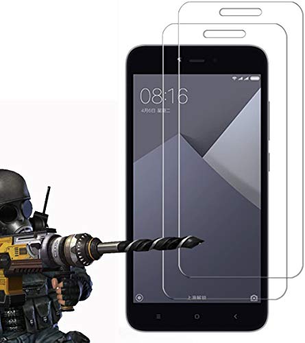 2 Pack - Xiaomi Redmi Note 5A Verre Trempé, FoneExpert® Vitre Protection Film de Protecteur d'écran Glass Film Tempered Glass Screen Protector pour Xiaomi Redmi Note 5A Cover