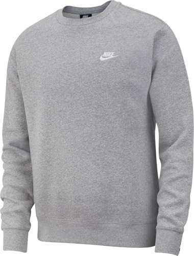 Nike Herren M NSW CLUB CRW BB 804340 Long Sleeved T-shirt, grau (dk grey...