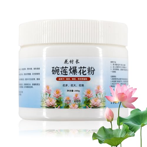 200g Lotus Dünger, Seerosendünger, Lotus Knallpulver, Dünger von Wasserpflanzen,Seerosen Pulver, Teichpflanzen, Effektiver Blühdünger für Lotusblume Pflanzen