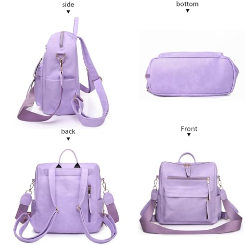 Image of Women's Fashion Backpack Purse for Women Leather Multipurpose Design Ladies Shoulder Bag Travel bag Satchel Handbags