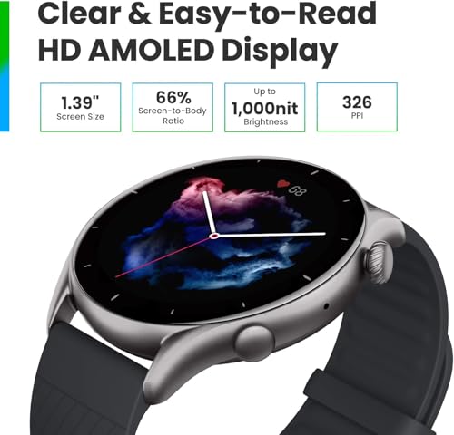 Amazfit GTR 3 A1971 smartwatch 46mm para telefones Android e iPhone Alexa embutido, GPS e modo de mo