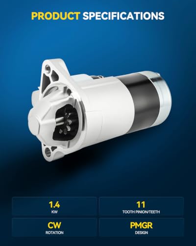 Image of PHILTOP Starter for Mazda CX-5 2014-2025 2.5L, CX-30 2020-2025 2.5L | Fits Mazda 3 2014-2020 2.5L, OE 11713N, PY0118400, M0T39671, 11713, PY0118400R00, S103016