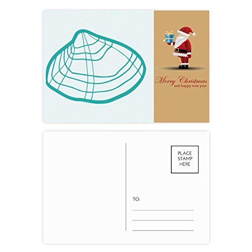 Cartes postales Père Noël illustration verte correspondance Noël lot de 20