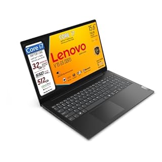 Lenovo, pc portatile Notebook V15 G5, Intel Core i7 13620H,10 Core, Ram DDR5 32 Gb, Display 15,6" IPS FHD, SSD Pci Nvme da 512Gb, Wi-Fi 6, Bt, USB Type-C, Lan Rj45, WebCam FHD, Pronto all'Uso