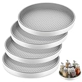 4 Stück Drehteller Organizer Kühlschrank, 25cm Drehteiler 360° Drehbar, Make Up Organizer, Küchenorganizer, Drehteller Organizer für Küche, Lazy Susan Für Schrank, Küchenaufbewahrung