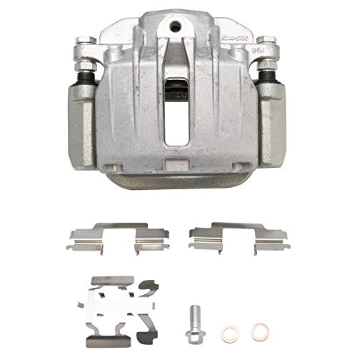Image of TRQ Front and Rear Brake Caliper Set Zinc Coated Brackets Hardware Compatible with 2003-2005 Cadillac DeVille 2006-2011 DTS